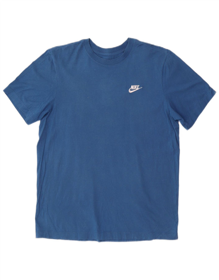NIKE Mens T-Shirt Top Medium Blue Cotton