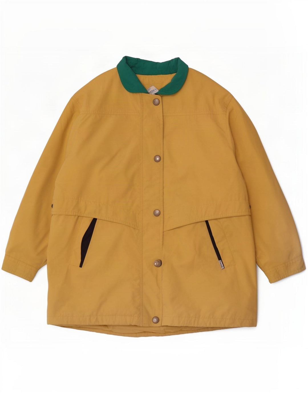 Abrigo cortavientos Goldix para mujer EU 46 XL Bloque de color amarillo