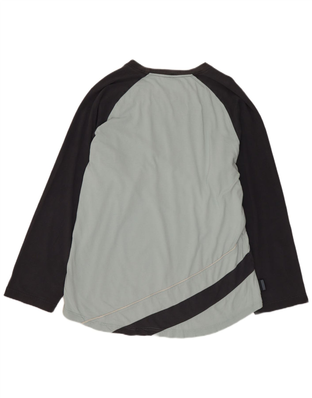 ADIDAS Camiseta de manga larga para hombre de algodón color block azul grande