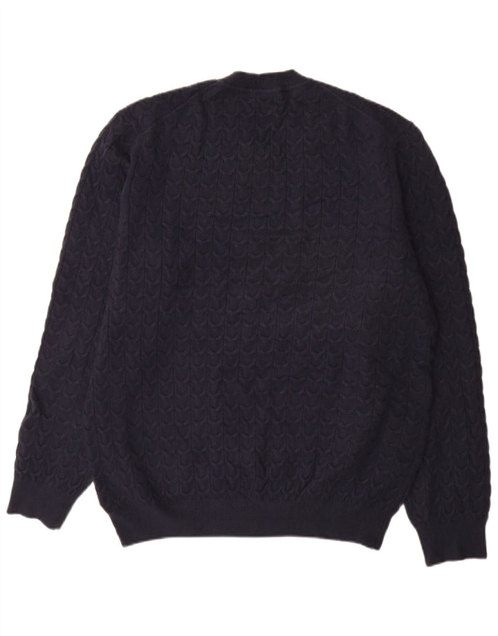 Massimo Dutti Jersey Hombre Cuello Redondo XL Viscosa Azul Marino