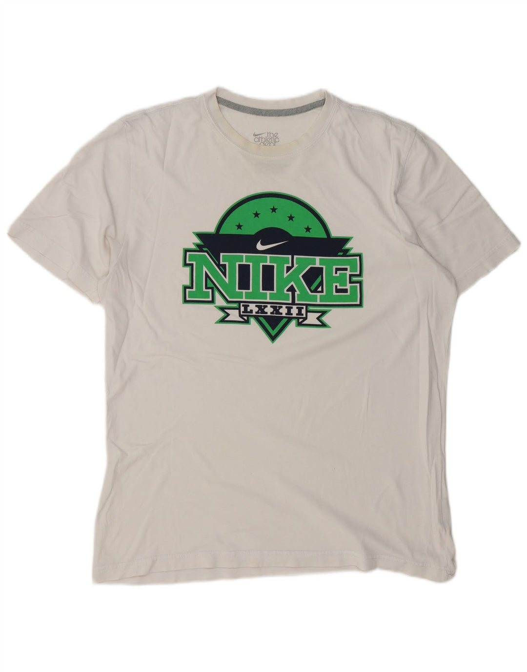 NIKE Camiseta gráfica de ajuste estándar Coupe para hombre, talla grande, color blanco