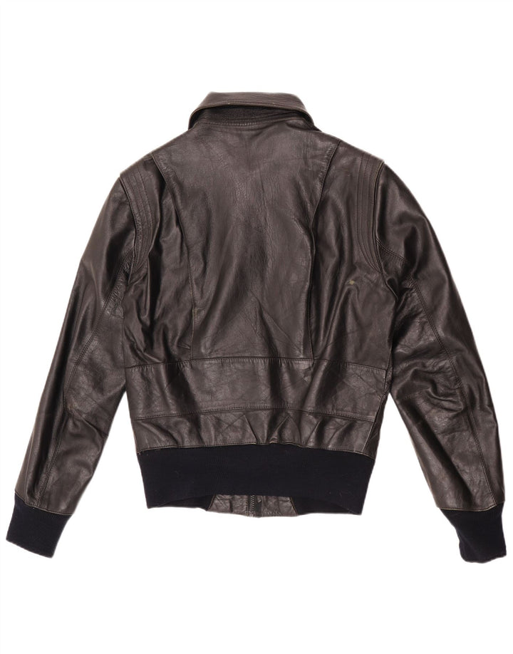Vintage hombres bombardero chaqueta Reino Unido 34 XS negro
