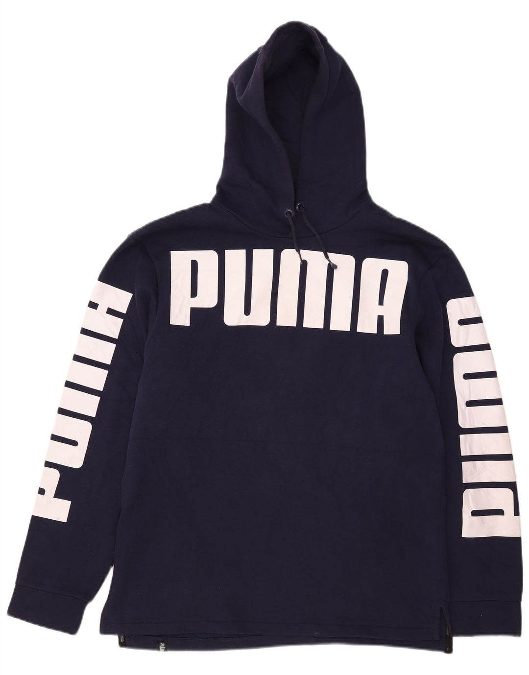 Puma Hombre Sudadera Con Capucha Gráfica Jersey De Algodón Azul Marino Mediano