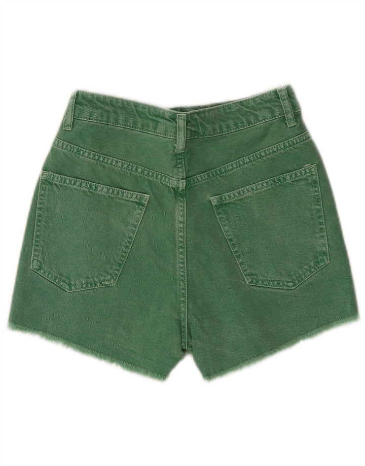 Zara Pantalones cortos vaqueros para mujer EU 34 2XS W24 Algodón verde