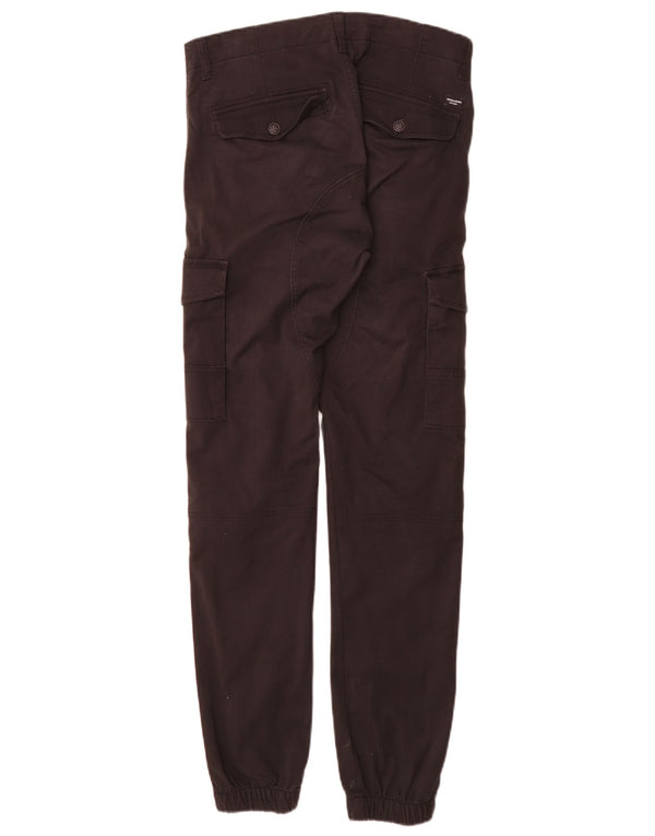 Jack & Jones Mens Tapered Joggers Cargo Pantalones W29 L34 Algodón Negro