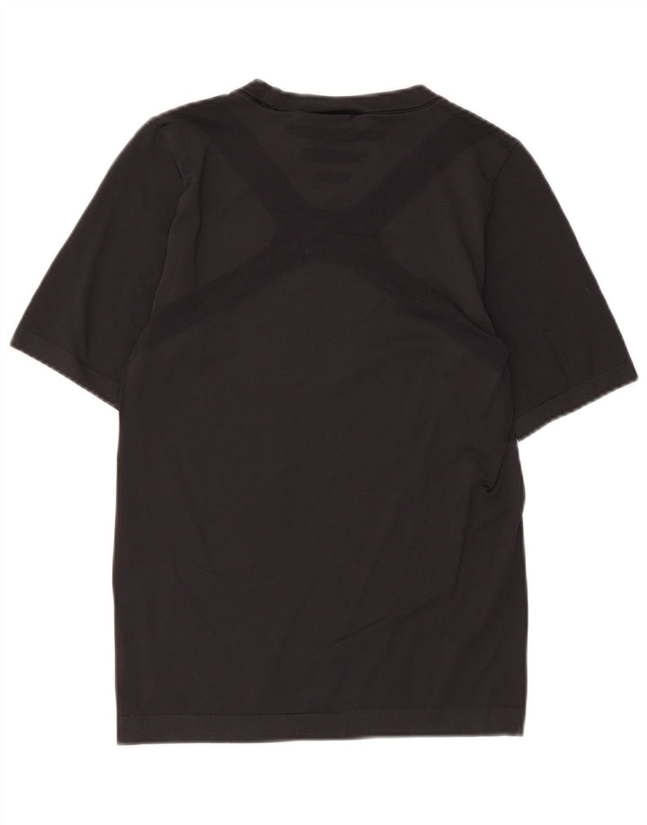 Adidas Mujer Climalite Camiseta Top UK 12 Mediano Negro Poliamida