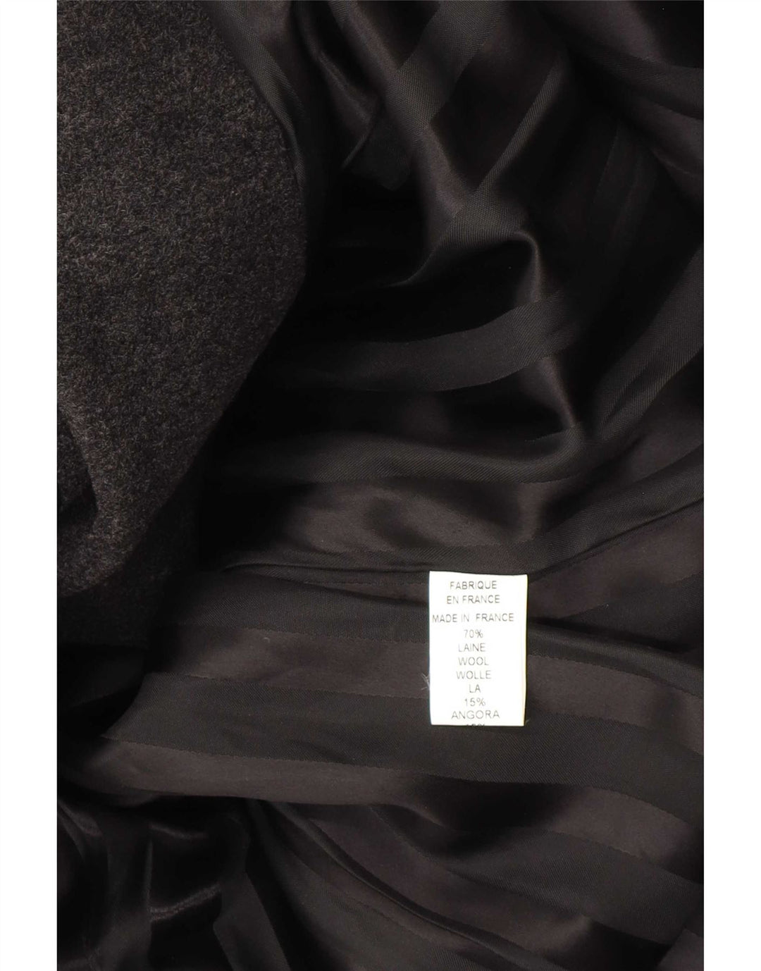 Vintage mujer abrigo Reino Unido 10 pequeña lana gris
