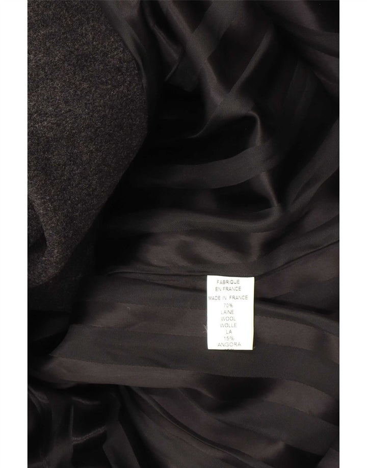 Vintage mujer abrigo Reino Unido 10 pequeña lana gris