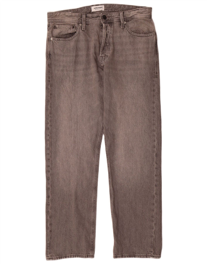 Jack & Jones Vaqueros ajustados para hombre W33 L32 Algodón gris