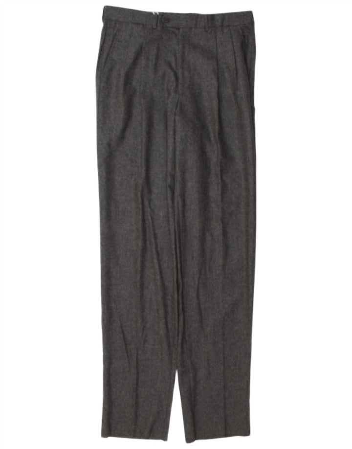 Basile Pantalón de traje con pinzas para hombre IT 48 Medium W32 L37 Lana gris