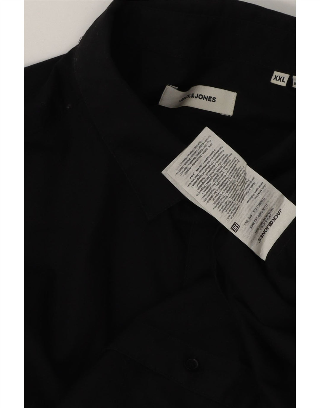 Camisa Jack & Jones Hombre 2XL Algodón Negro