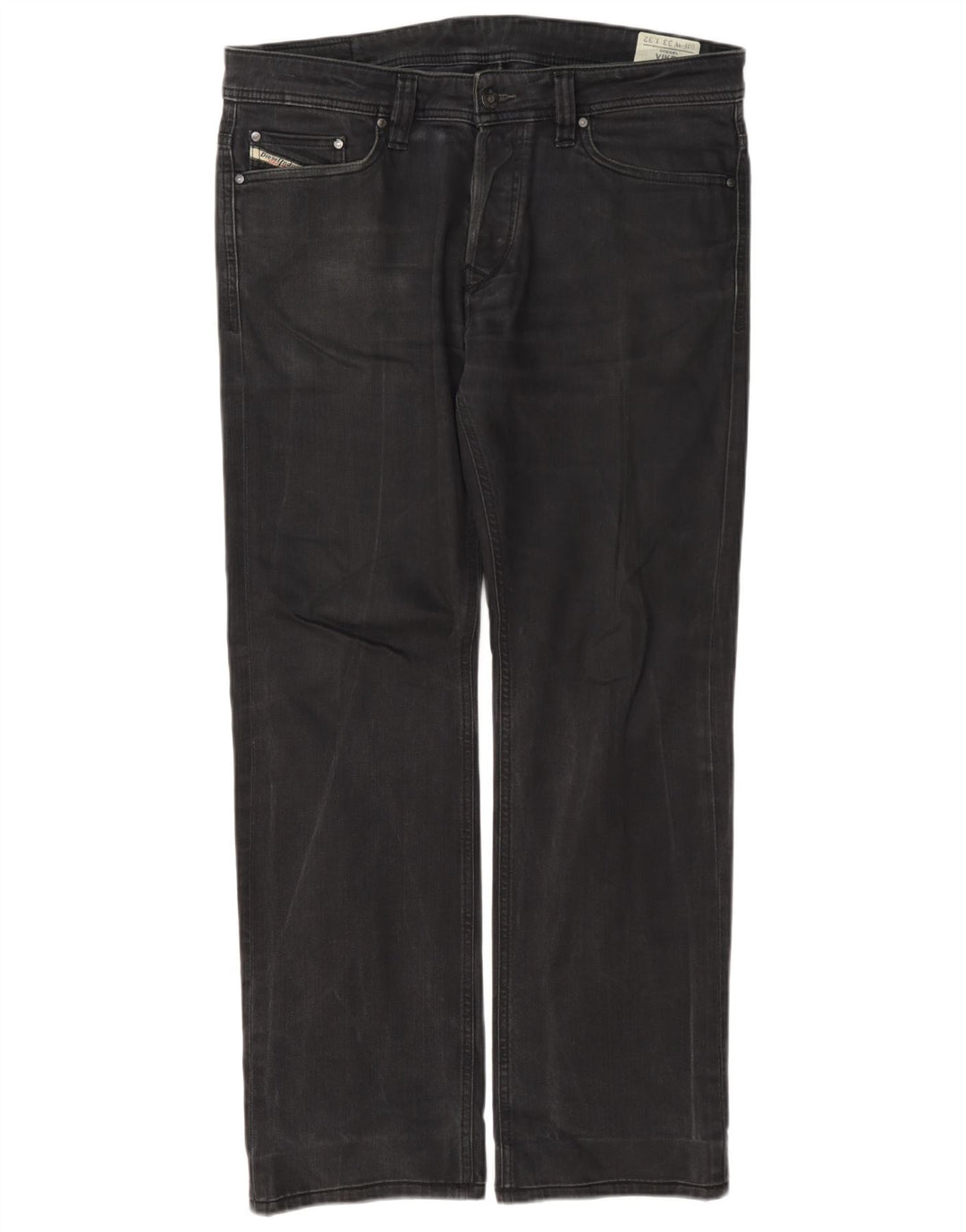 Diesel Hombre Viker Vaqueros Rectos W33 L32 Algodón Gris