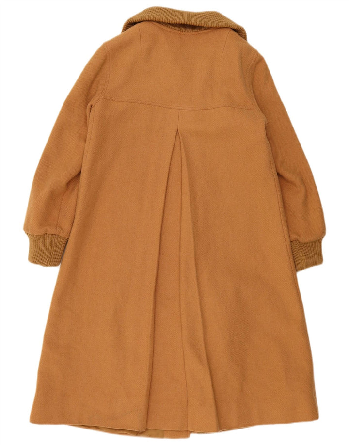 Vintage mujer abrigo Reino Unido 14 lana beige media