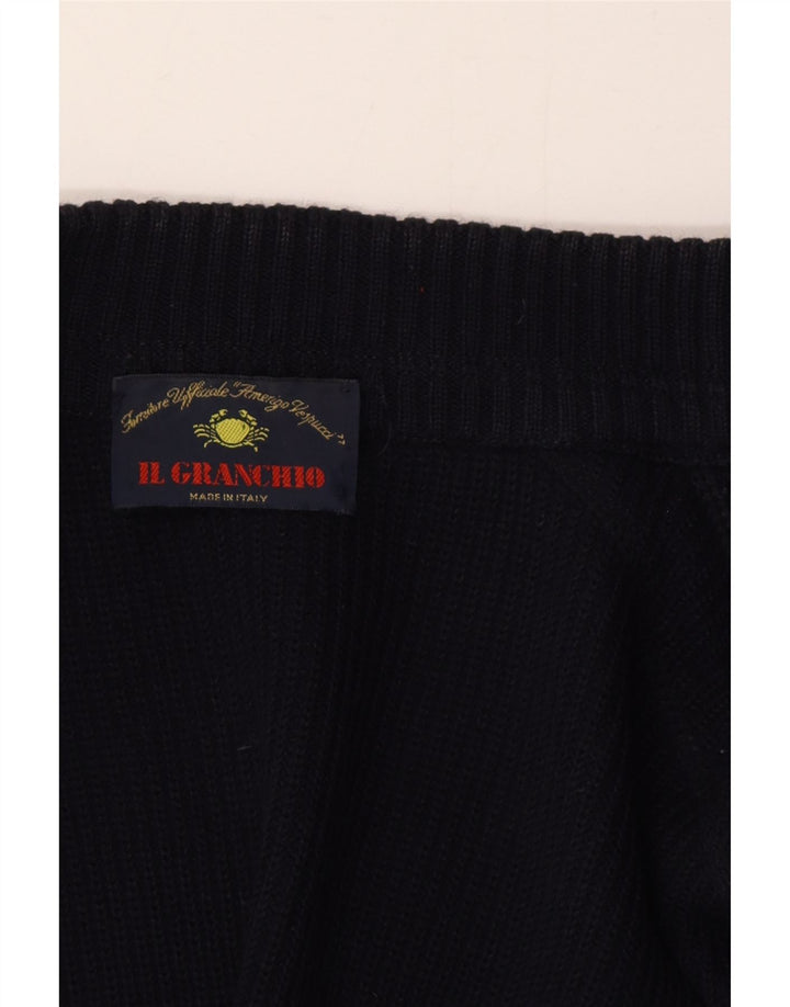 Il Granchio Cárdigan Hombre XL Azul Marino