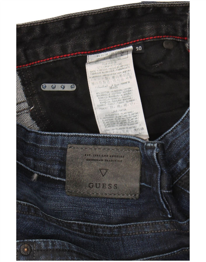 Guess Vaqueros Rectos Hombre W30 L32 Azul Marino Algodón
