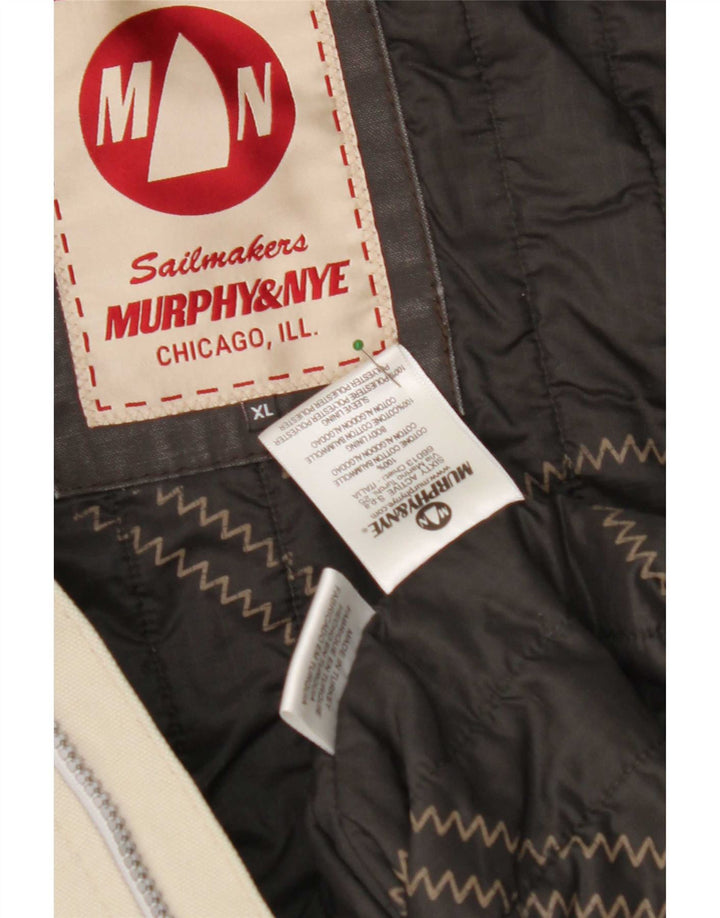 Murphy & Nye Chaqueta Bomber Sailmakers para Hombre UK 42 XL Algodón Color Block Gris