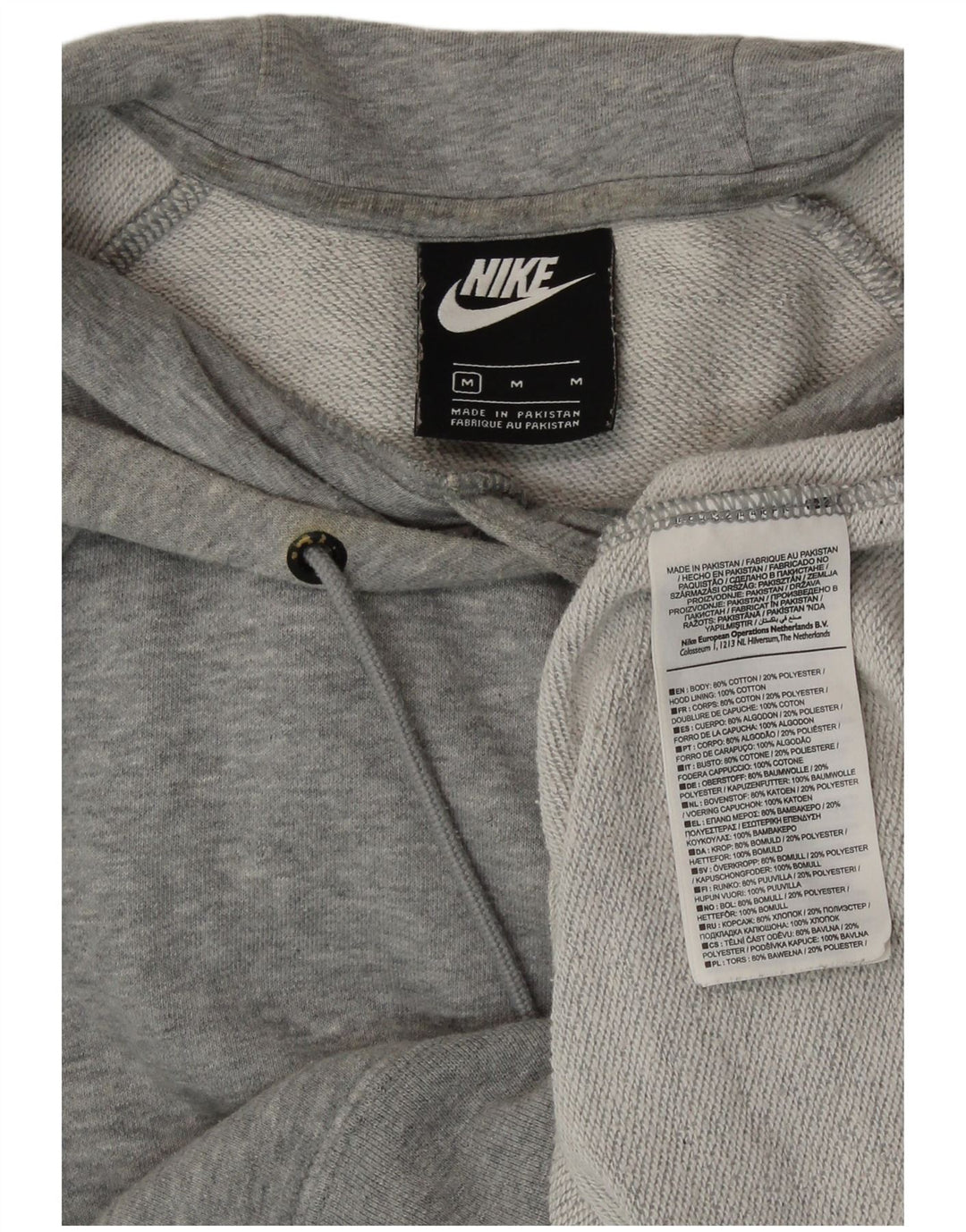 NIKE Sudadera con capucha para mujer UK 40 Algodón gris medio