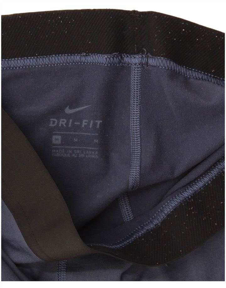 Nike Dri Fit Graphic Leggings para mujer, talla 40, talla mediana, azul marino, geométrico