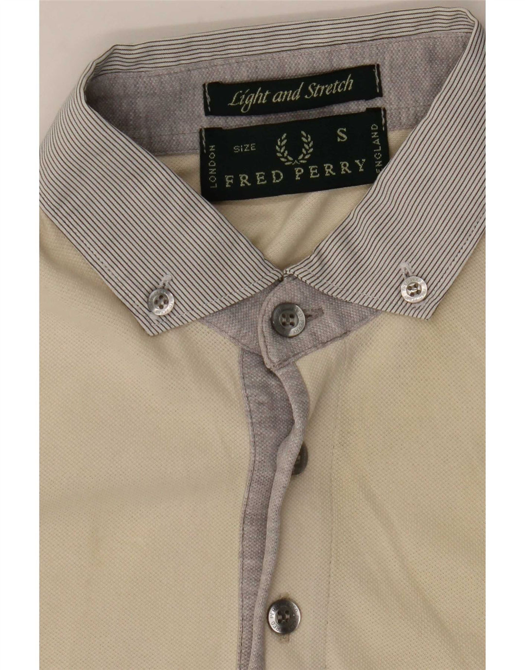 Fred Perry Polo Para Hombre Pequeño Color Beige Color Block