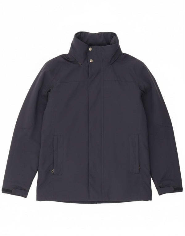 Slam Chaqueta cortavientos con capucha para hombre UK 36 Small Azul marino Nylon