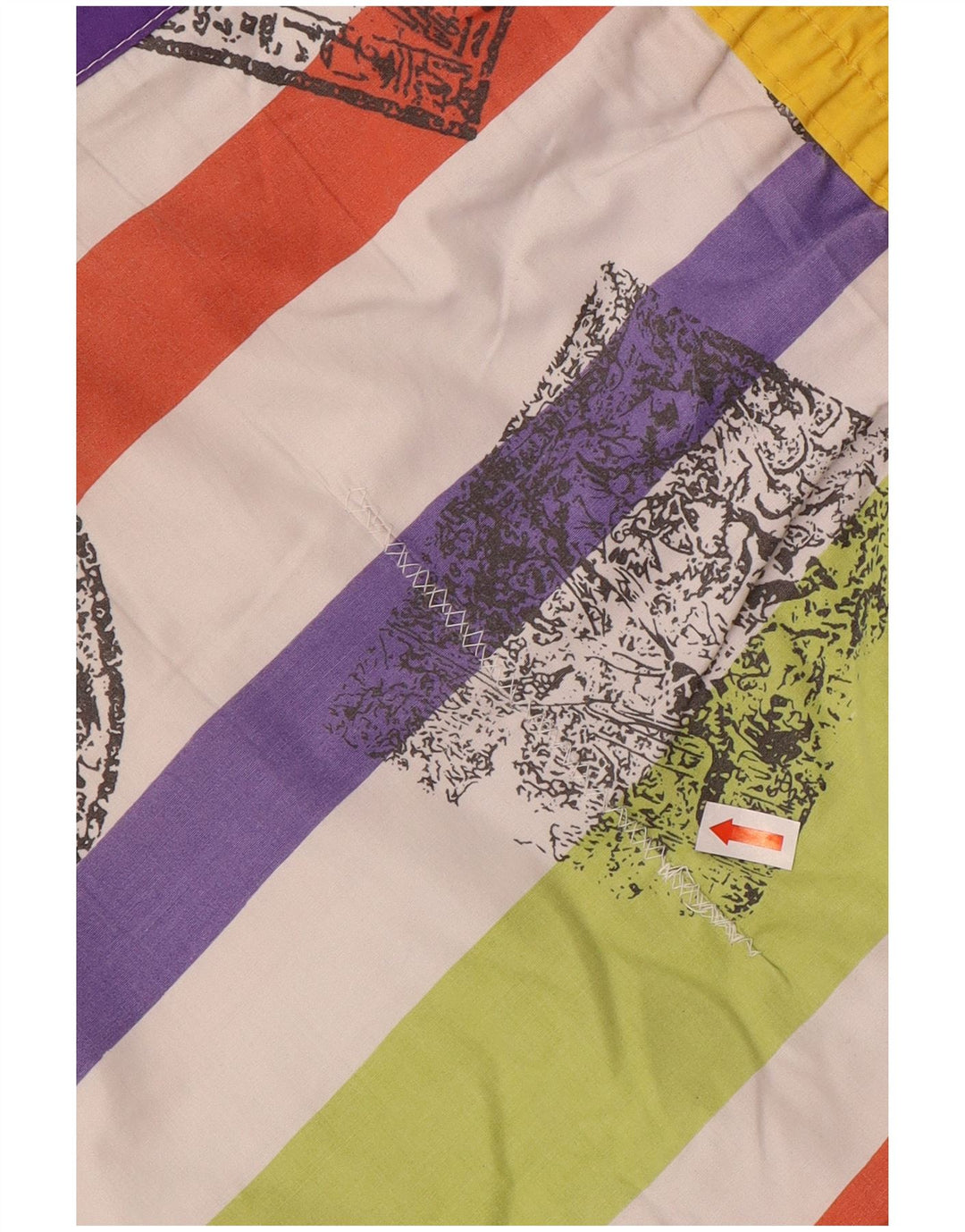 Bañador gráfico vintage para hombre XL Poliéster con bloques de color multicolor