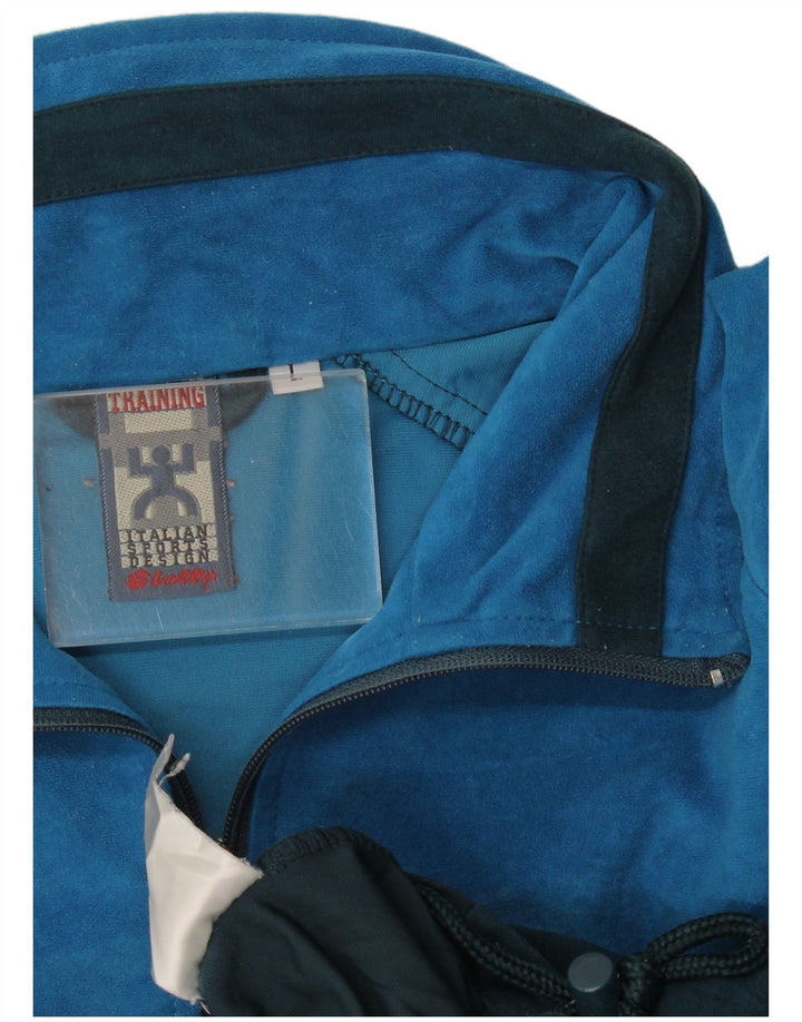 Lotto Hombre Chaqueta De Chándal De Terciopelo Grande Azul Colorblock
