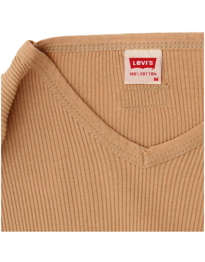 Levi's Top de mujer de manga larga UK 42 Algodón beige medio