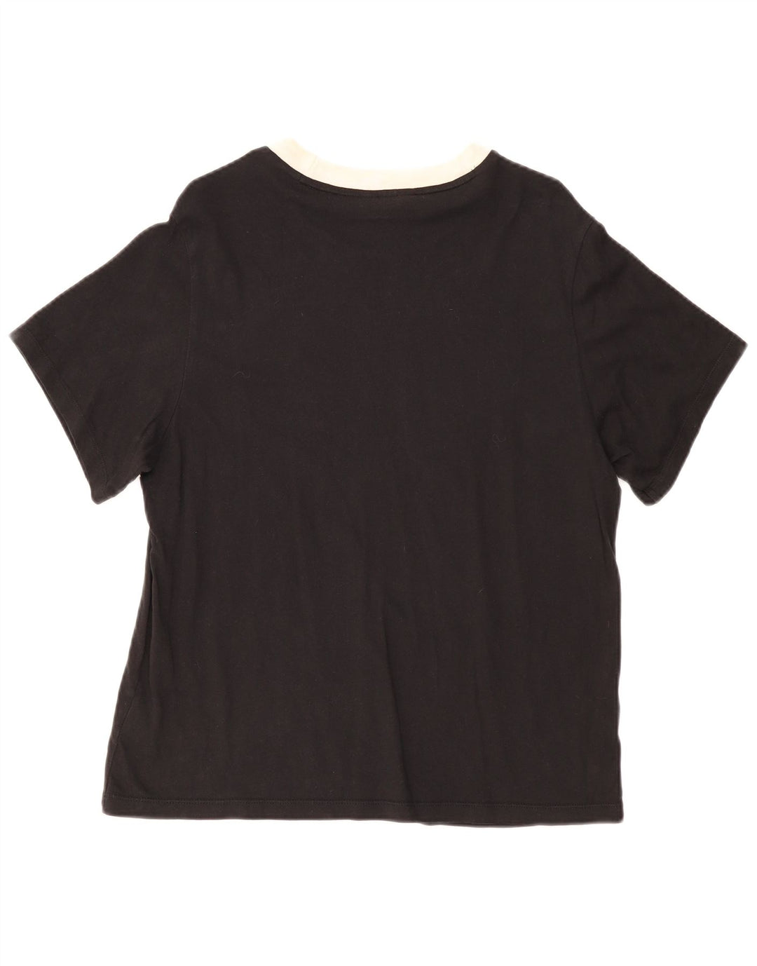 ADIDAS Camiseta para mujer Top UK 12 Mediano Negro Algodón