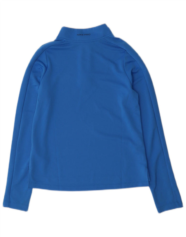 Nike Dri Fit - Chándal con cremallera y cuello para niña, talla grande, azul, 12-13 años