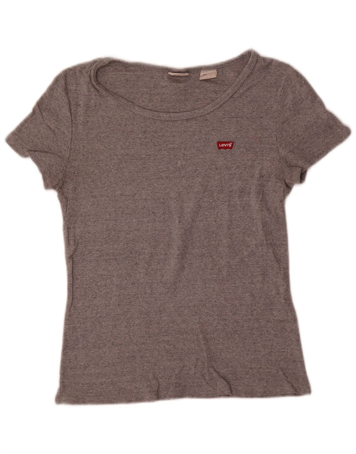 Levi's Camiseta para mujer Top UK 8 Small Grey Moteado