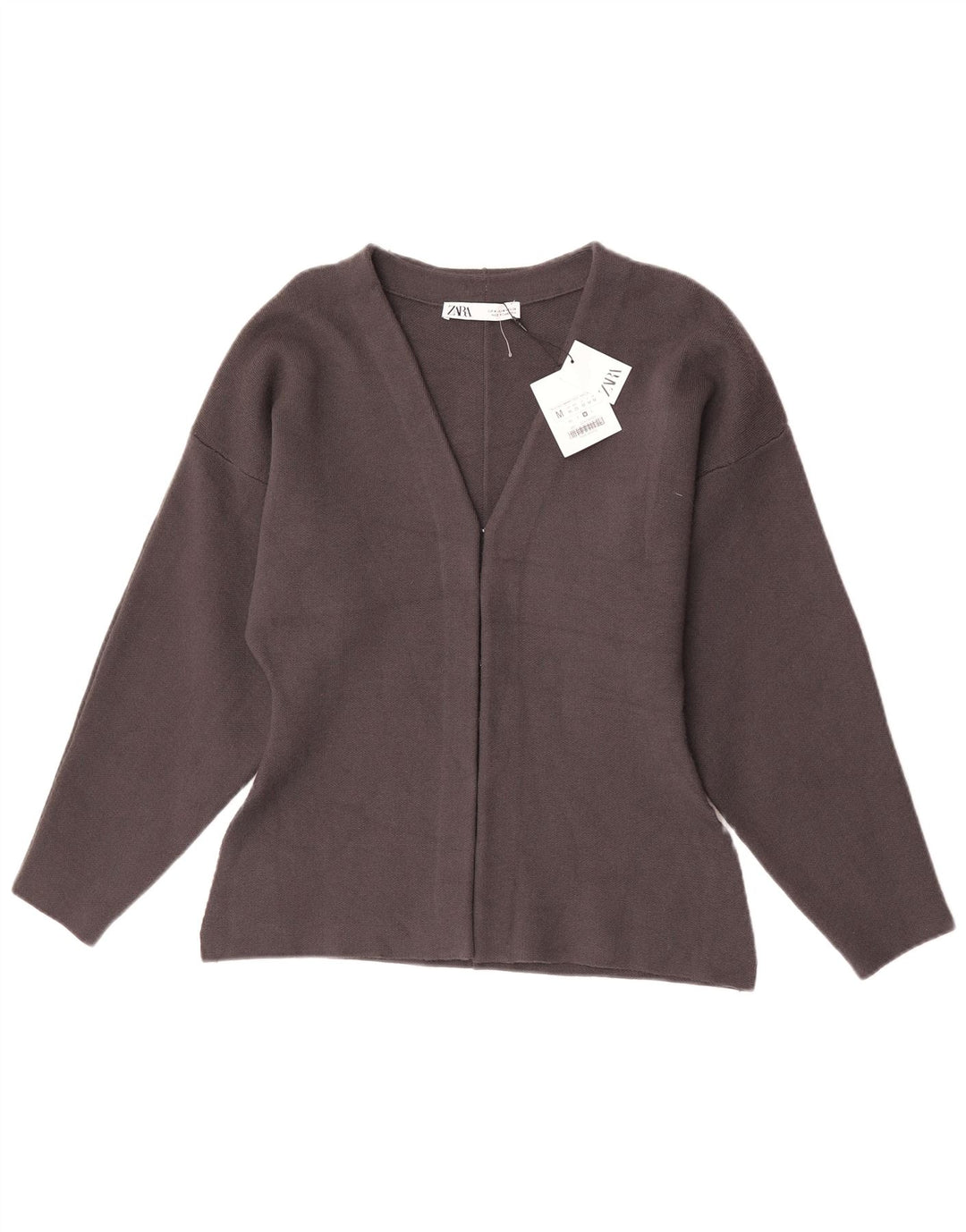 Zara Mujer Cárdigan Suéter UK 42 Viscosa Gris Medio