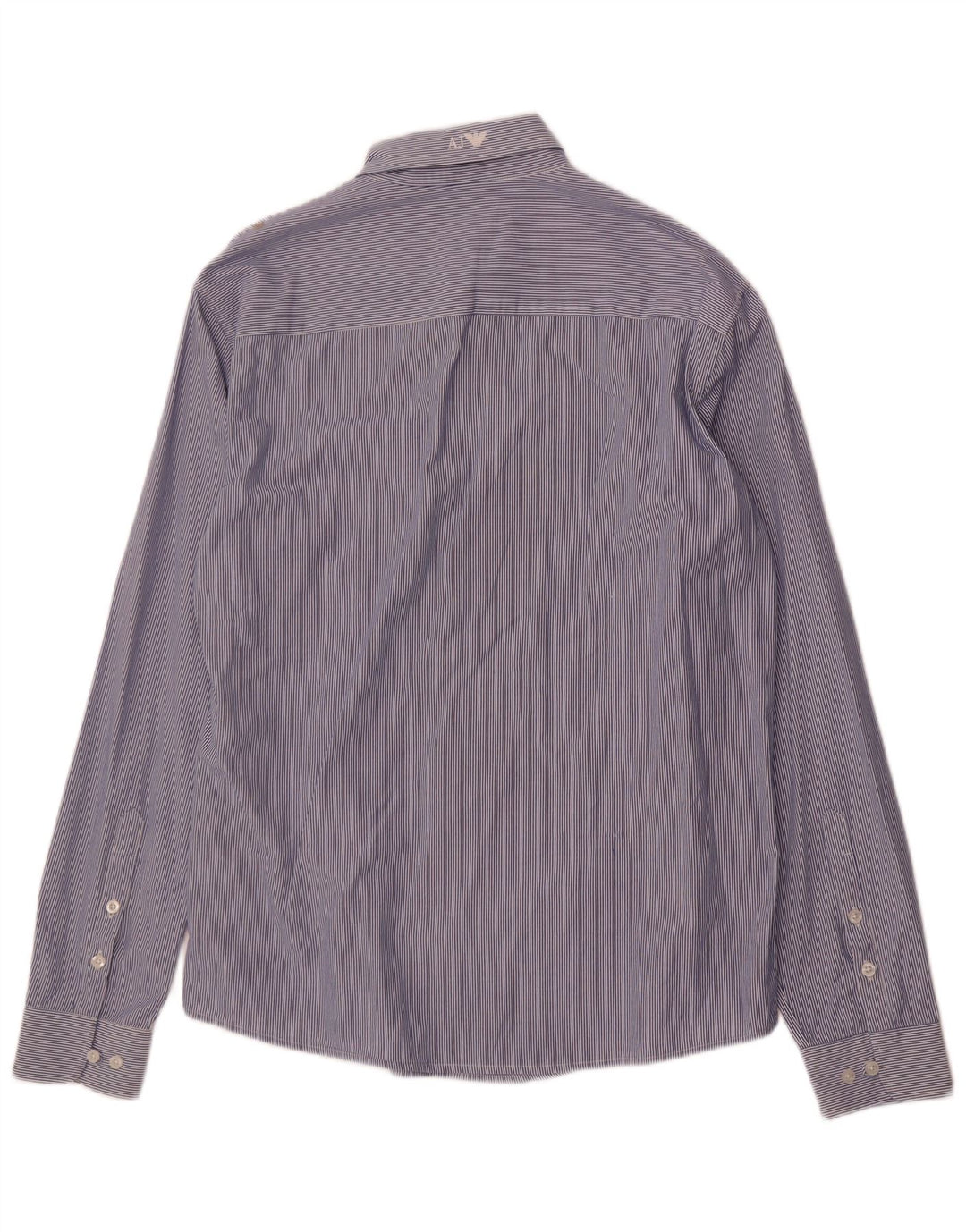 Armani Jeans Camisa ajustada para hombre 2XL Algodón azul a rayas