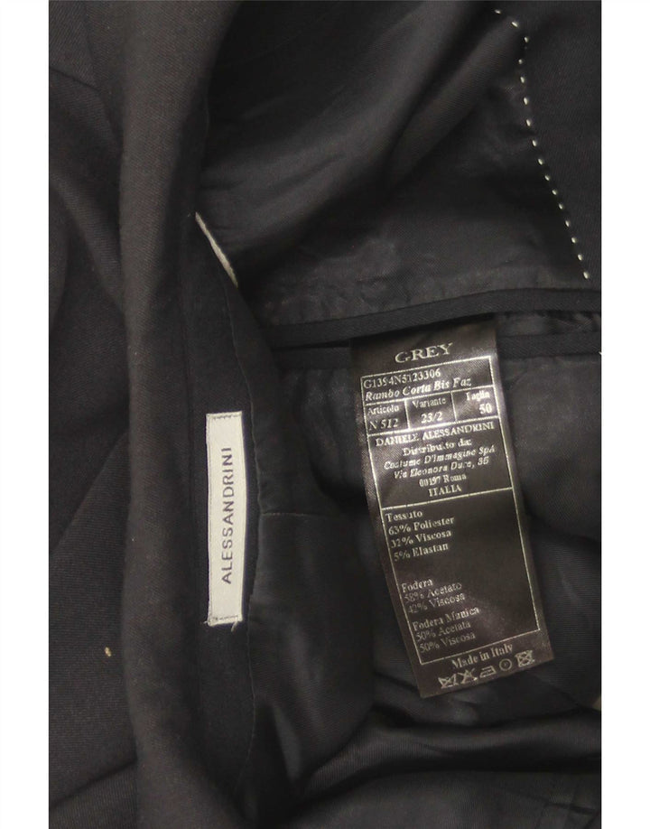 Daniele Alessandrini Chaqueta tipo blazer de 2 botones para hombre IT 50 Large Black