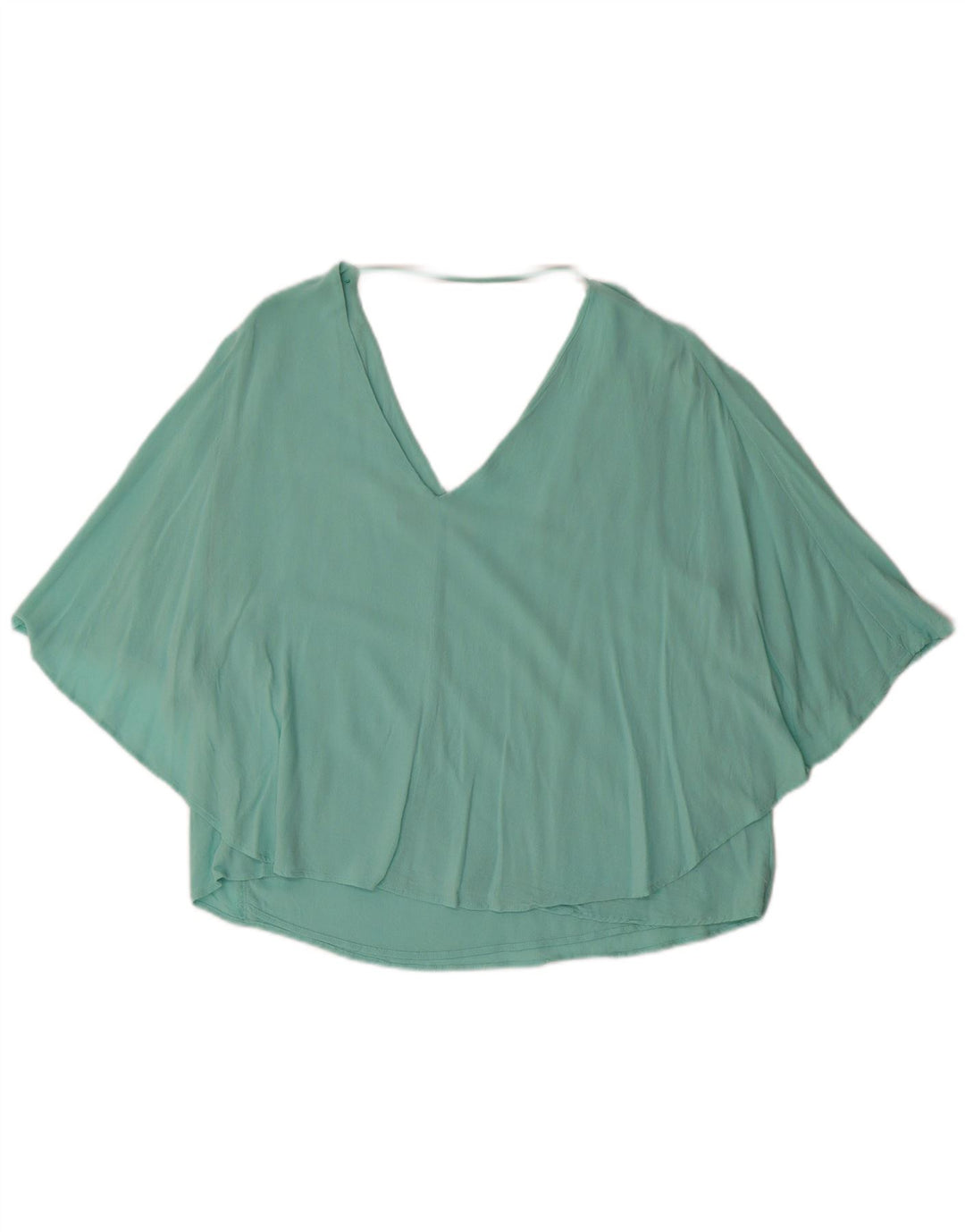 Zara Mujer Blusa Top UK 40 Grande Turquesa