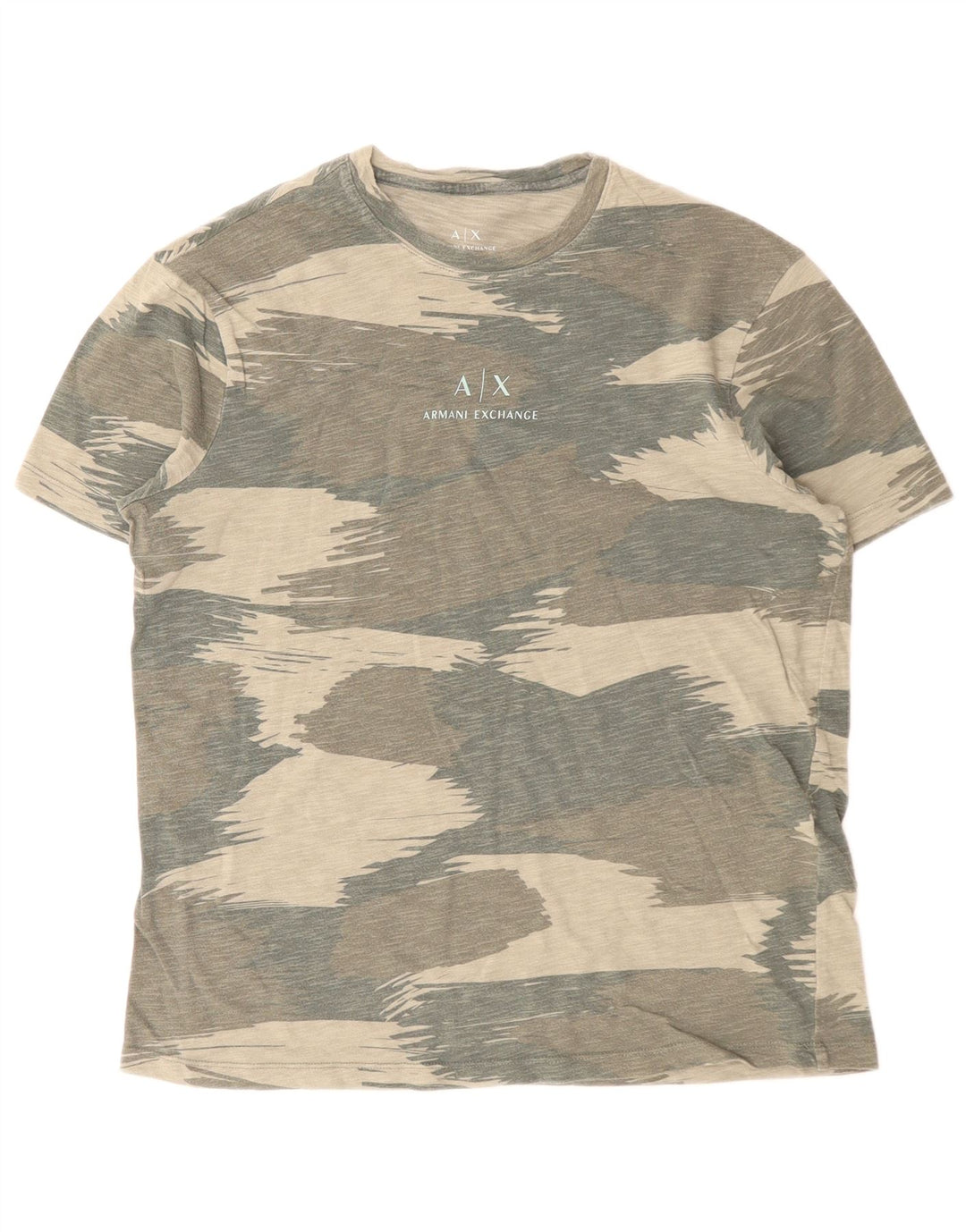 Armani Exchange Camiseta gráfica para hombre Top Small Khaki Camuflaje Algodón