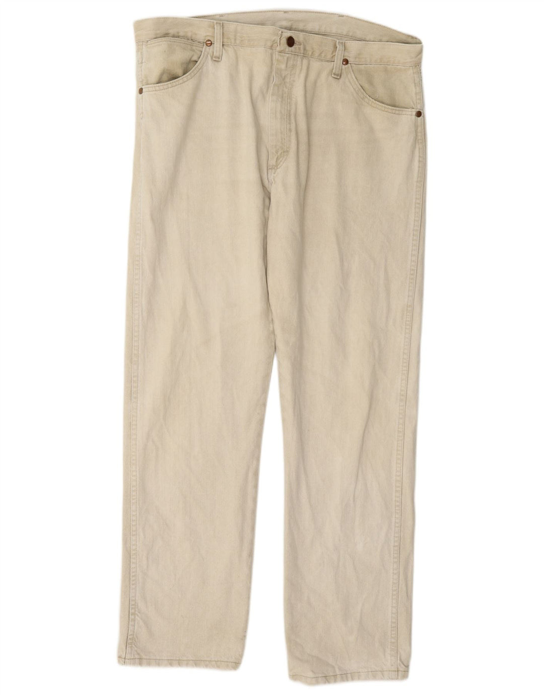 Wrangler Vaqueros rectos para hombre W38 L32 Algodón beige