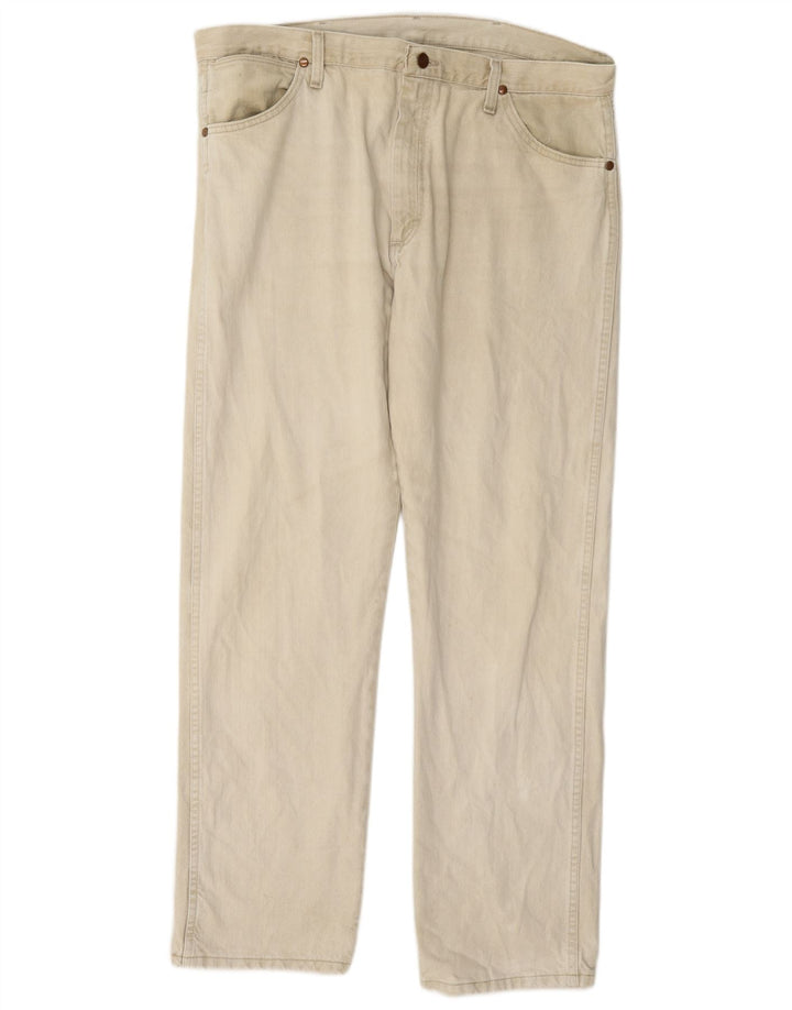 Wrangler Vaqueros rectos para hombre W38 L32 Algodón beige