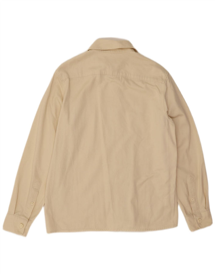 Zara Hombre Camisa Algodón Beige Medio