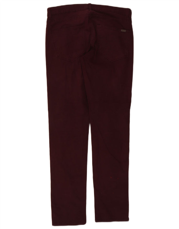 Zara Mujer Vaqueros Slim W32 L32 Burdeos