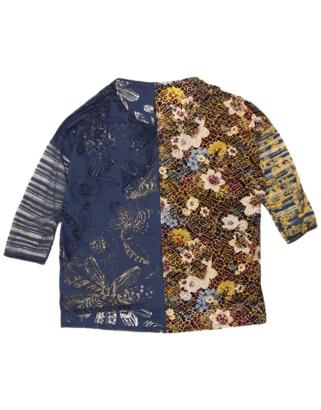 Desigual Top extragrande para mujer Manga 3/4 UK 46 Grande Multicolor Floral
