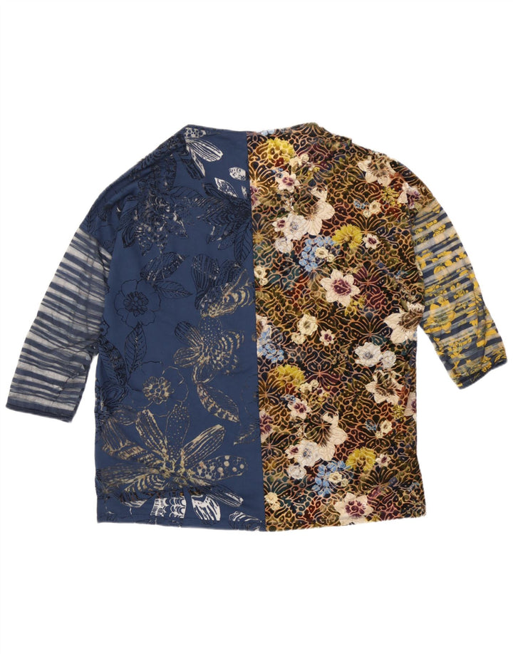 Desigual Top extragrande para mujer Manga 3/4 UK 46 Grande Multicolor Floral