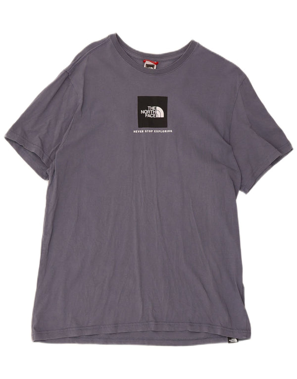 The North Face Camiseta gráfica para hombre Top grande de algodón gris
