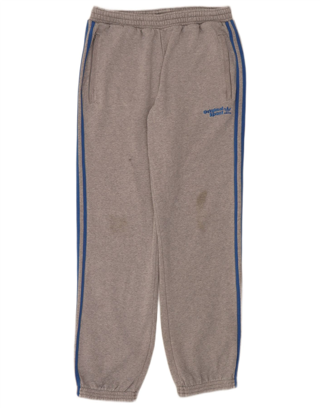 Adidas Hombre Pantalones De Chándal Joggers Gris Medio Algodón