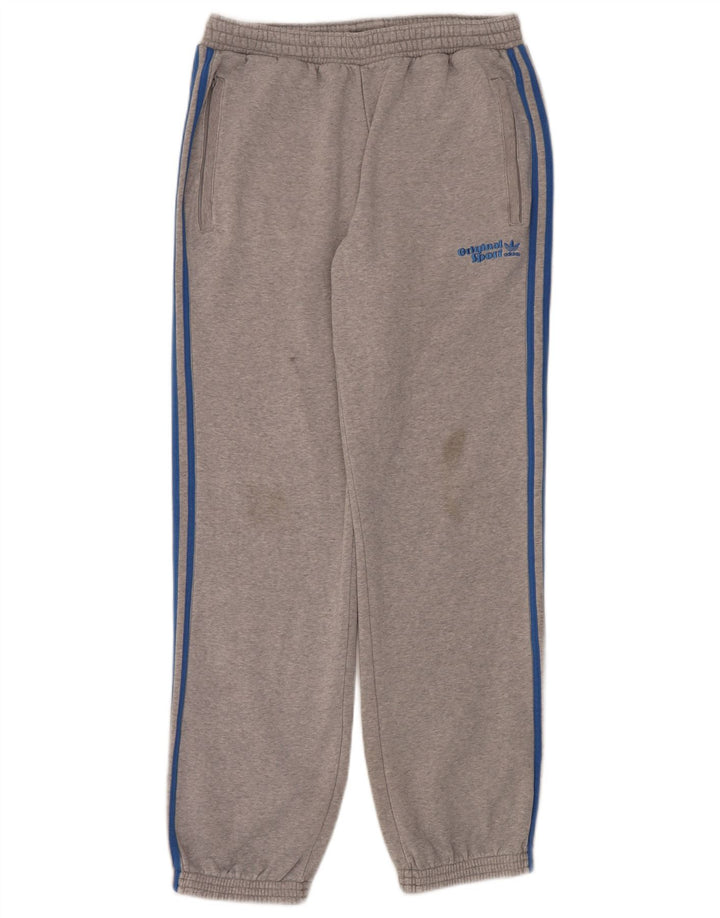 Adidas Hombre Pantalones De Chándal Joggers Gris Medio Algodón