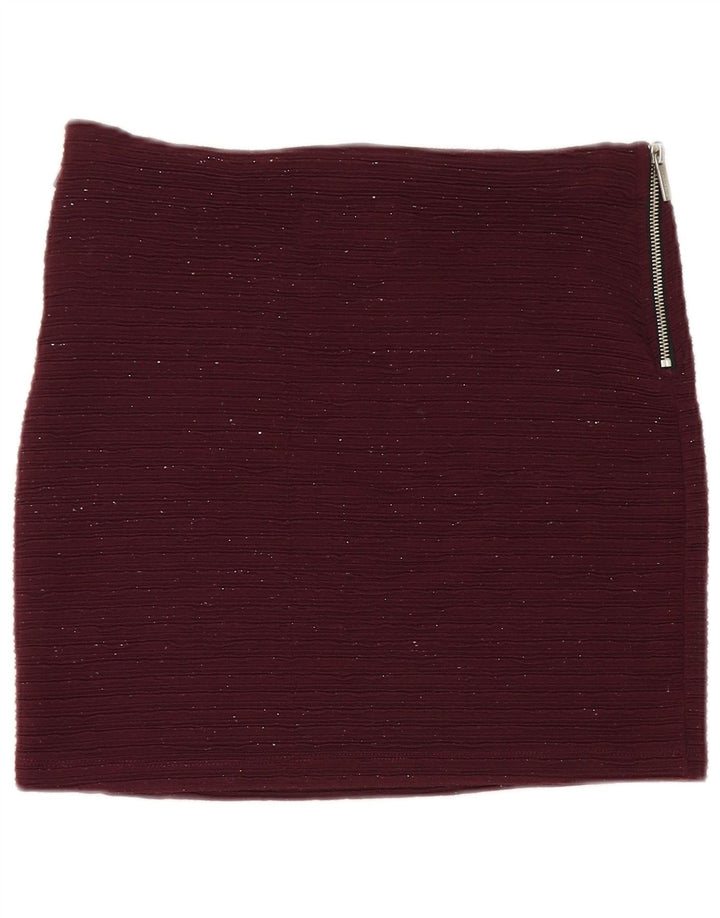 Minifalda Superdry Mujer Mediana W30 Poliéster moteado en color burdeos