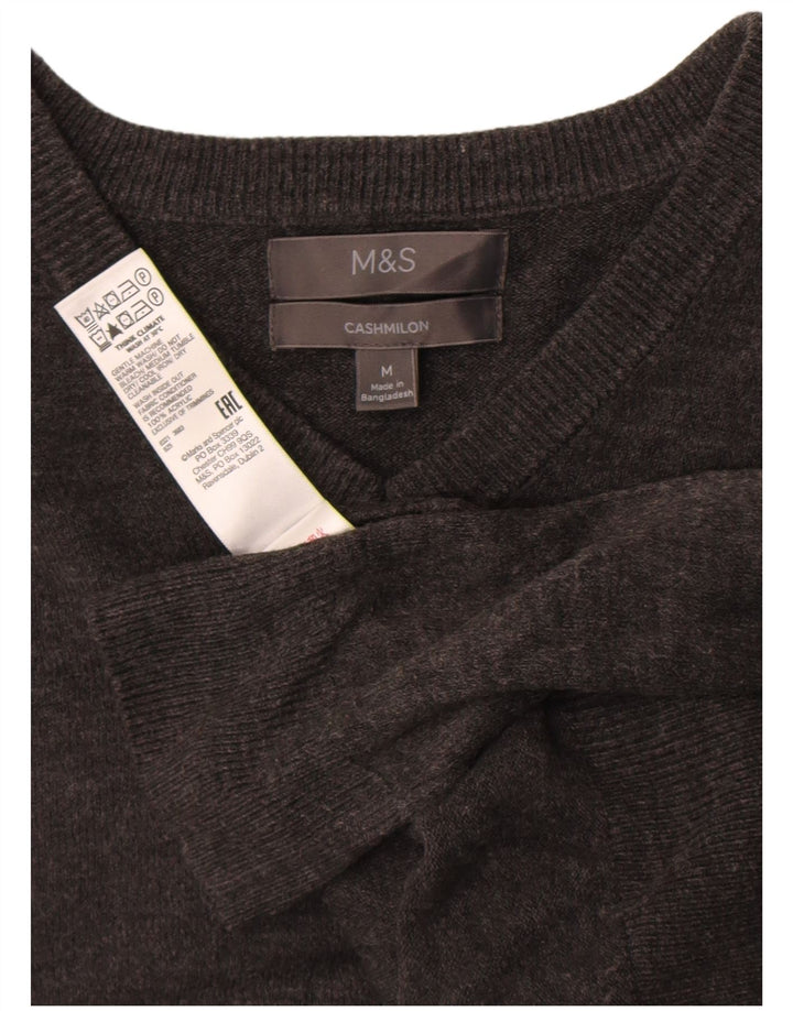 MARKS & SPENCER Jersey con cuello en V para hombre Acrílico gris medio