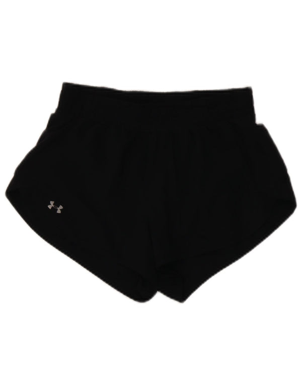 Under Armour Pantalones cortos deportivos Heat Gear para mujer UK 6 XS Poliéster negro
