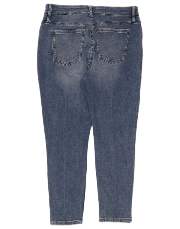 Marks & Spencer Vaqueros ajustados para mujer Per Una Crop UK 40 Large W30 L24 Azul