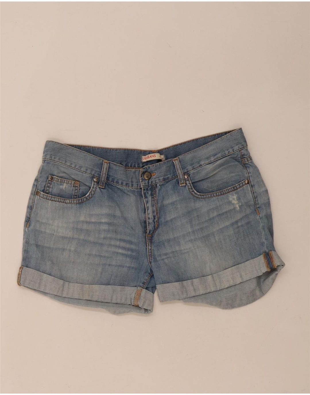 Pantalones cortos de mezclilla para mujer Liu Jo W30 Algodón azul medio