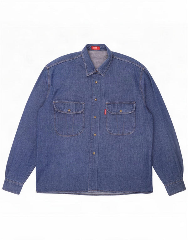 Carrera Camisa vaquera para hombre Azul marino mediano